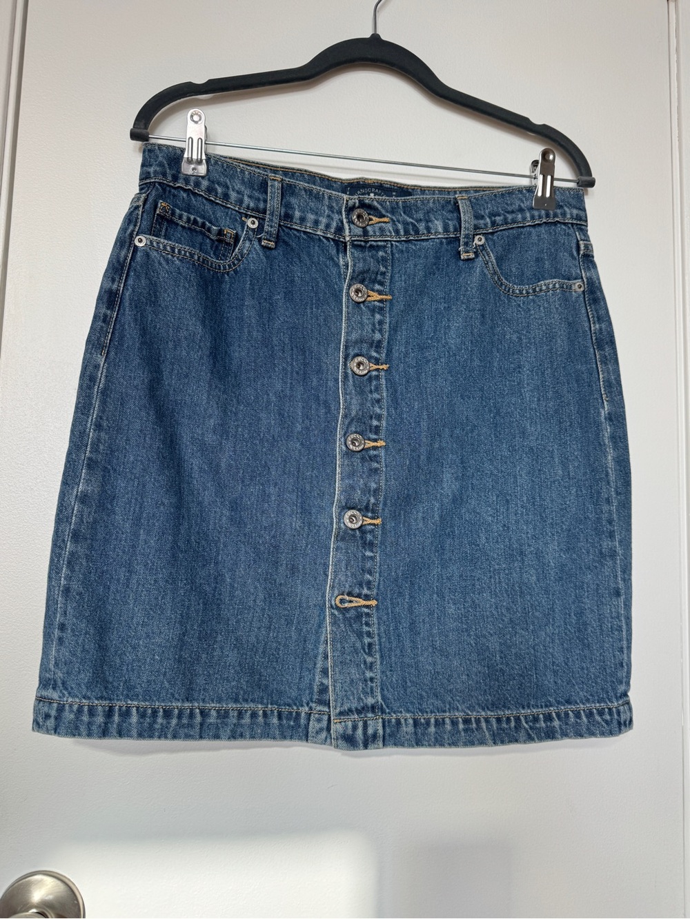 Lucky Brand Button-Front Denim Mini Skirt - Blue